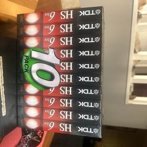 10 Pack TDK T-120 HS Premium Quality 6 Hour VCR VHS Blank Video Tapes New Sealed